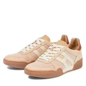 Stylish Pink and Tan Sneakers